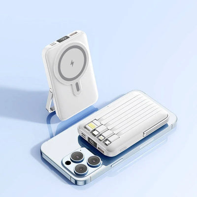 Power Bank 10000mAh Magnetic Wireless & Built-In Cables