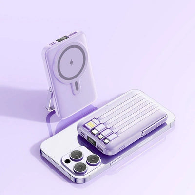 Power Bank 10000mAh Magnetic Wireless & Built-In Cables