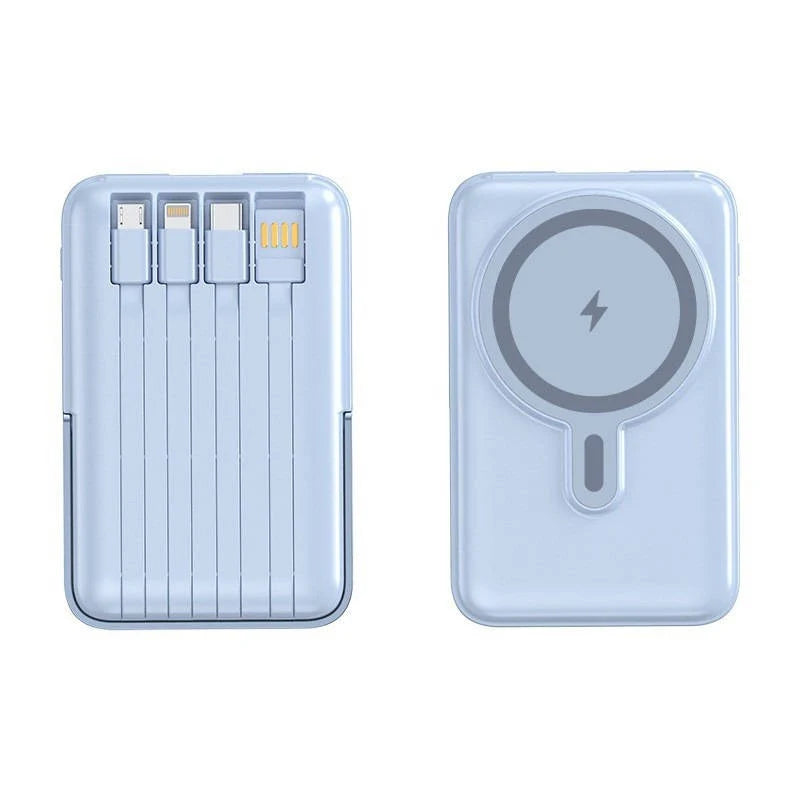 Power Bank 10000mAh Magnetic Wireless & Built-In Cables