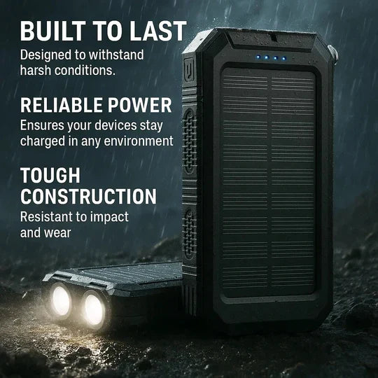 Power Bank Solar Charging High Capacity Dual USB