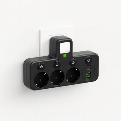 Power Strip 3 Outlets USB-C & USB Surge Protection