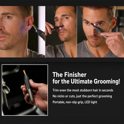 Precision Trimmer Titanium-Coated Blade LED Light Ultra-Lightweight
