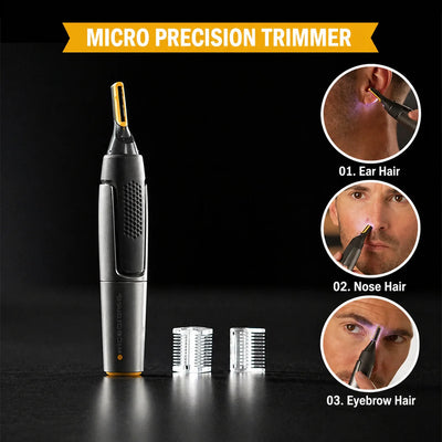 Precision Trimmer Titanium-Coated Blade LED Light Ultra-Lightweight