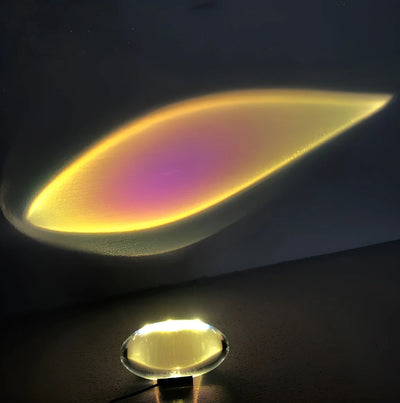 Prism Projection Light Cut Crystal Lens USB-Powered & Adjustable Stand