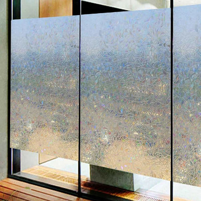Privacy Window Film Static Cling Prismatic Rainbow 96% UV