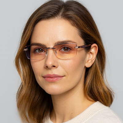 Progressive Glasses Rimless Ultra-Light Anti-Blue Light