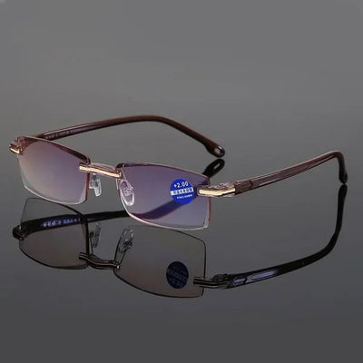 Progressive Glasses Rimless Ultra-Light Anti-Blue Light