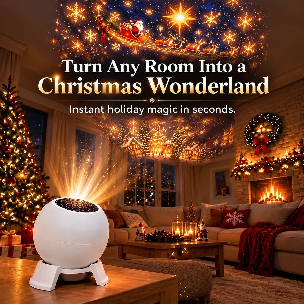 Projection Night Light USB-Powered Wall & Ceiling Scenes