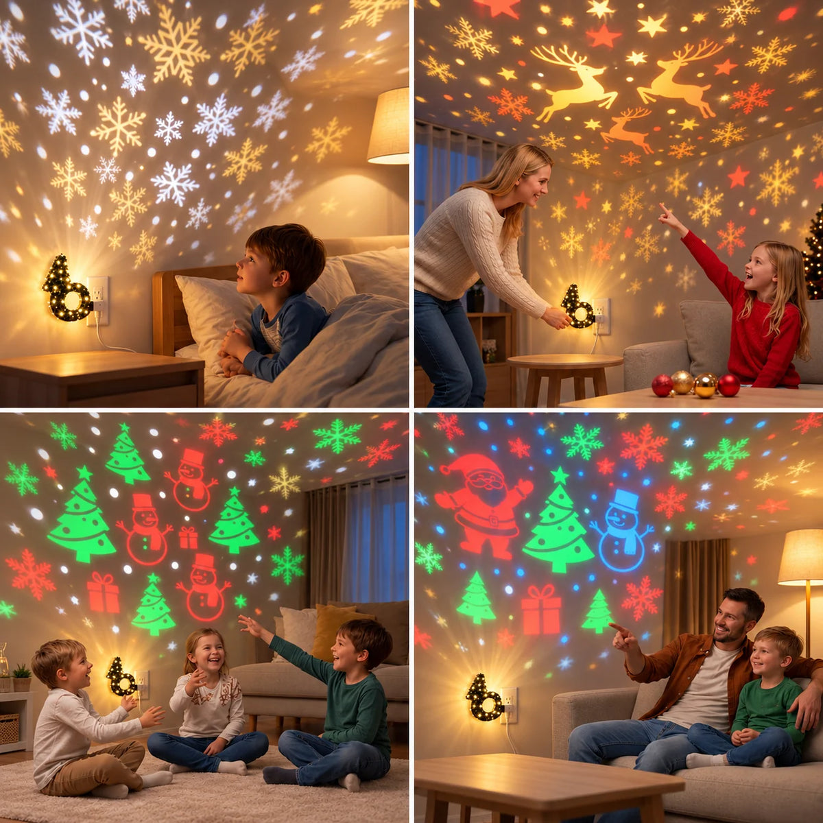 Projector Lamp Christmas Tree Design Light Projection