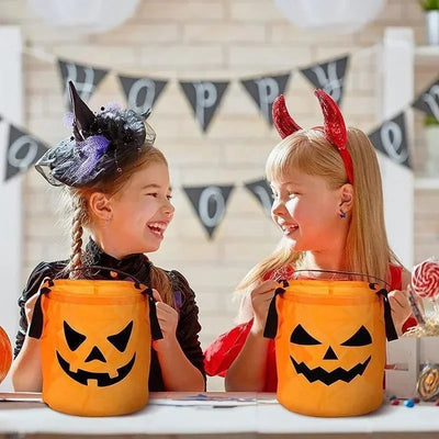 Pumpkin Bucket LED Light Foldable & Reusable