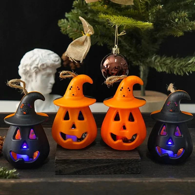 Pumpkin Lantern Battery-Powered Portable Flameless LED