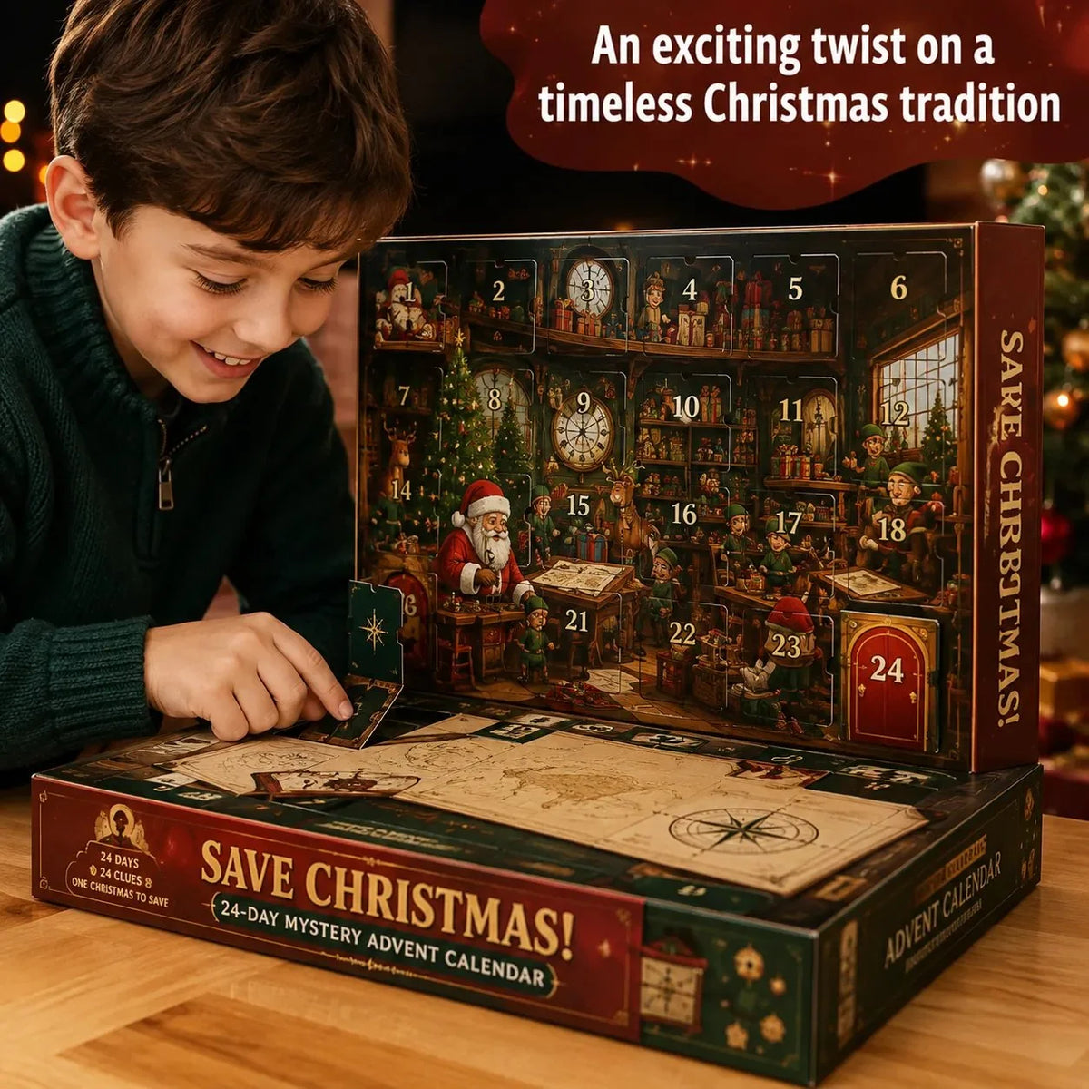 Puzzle Advent Calendar 24-Day Screen-Free Mystery Adventure