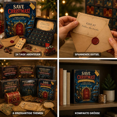 Puzzle Advent Calendar 24 Days Escape Room Challenges 6 Themes