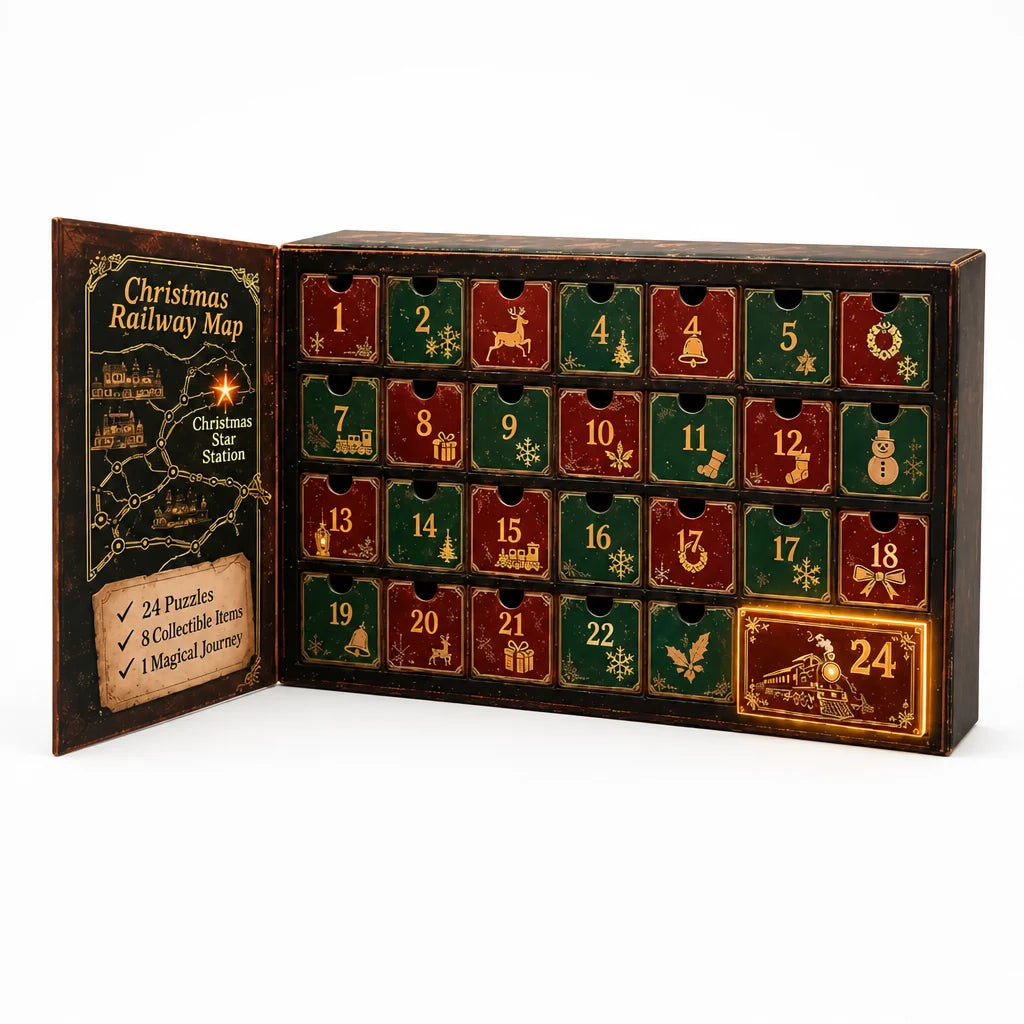 Puzzle Advent Calendar 24 Days Escape Room Challenges 6 Themes