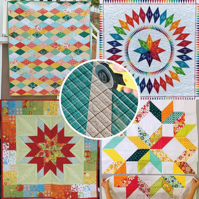 Quilt Ruler Set 5-In-1 Rotary Cutter & Non-Slip