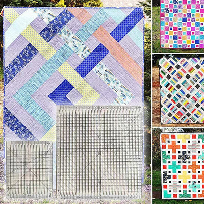 Quilt Ruler Set 5-In-1 Rotary Cutter & Non-Slip