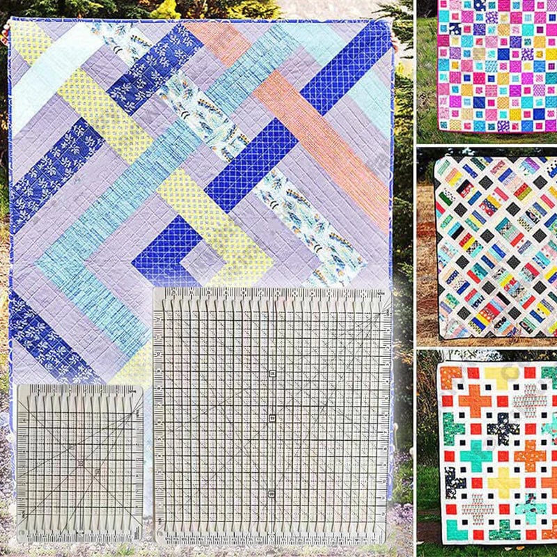 Quilt Ruler Set 5-In-1 Rotary Cutter & Non-Slip