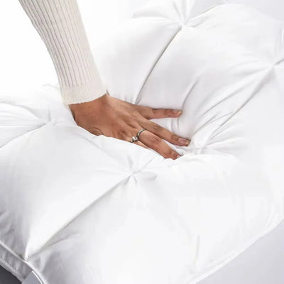 Quilted Pillow Cooling Ice Silk 12-Chamber Microfiber Fill