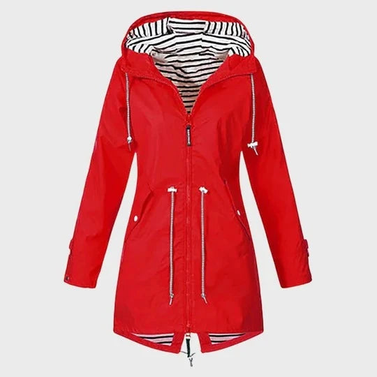 Rain Jacket Long Waterproof Lightweight & Breathable