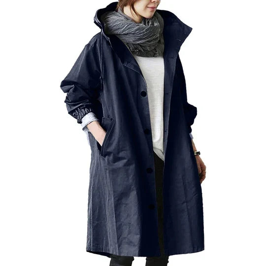 Raincoat Long Hooded Waterproof Lightweight