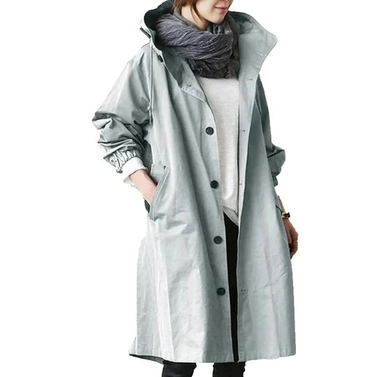 Raincoat Long Hooded Waterproof Lightweight