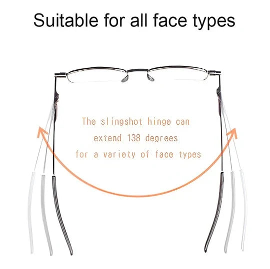 Reading Glasses Foldable Spring Hinges Slim Case Included