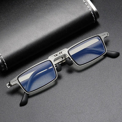 Reading Glasses Foldable Titanium Blue Light Filter