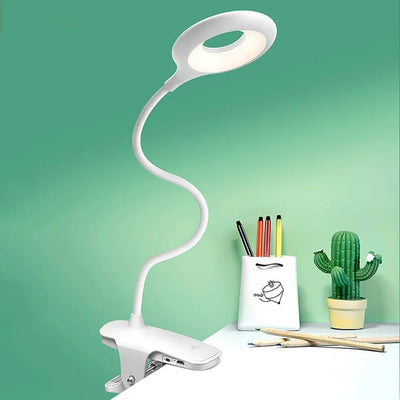 Reading Lamp Clip-On Dimmable Adjustable Neck USB-Powered