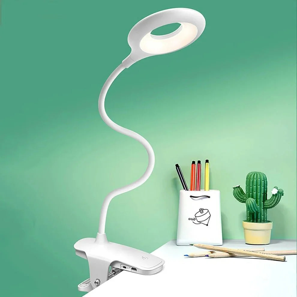 Reading Lamp Clip-On Dimmable Adjustable Neck USB-Powered