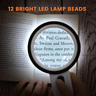 Reading Magnifier 30X Optical Adjustable LED Lighting