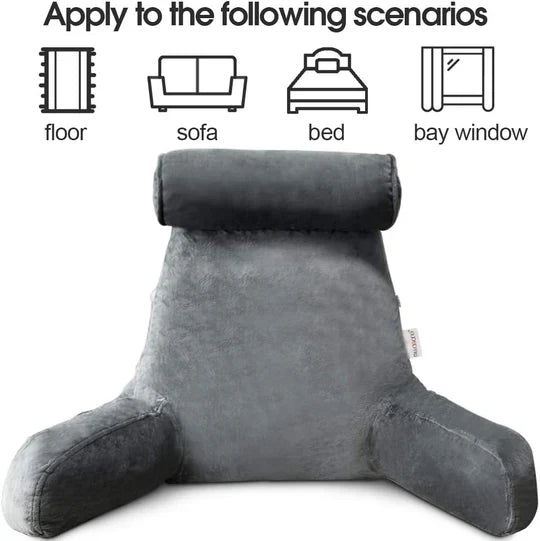 Reading Pillow Shredded Memory Foam Armrests & Side Pocket