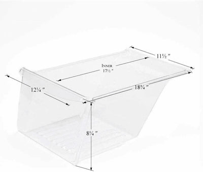 Refrigerator Crisper Drawer Pan Clear Tool-Free Installation