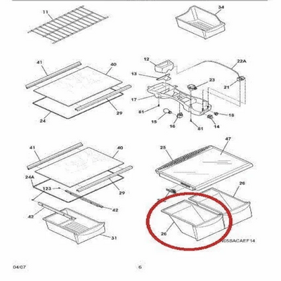 Refrigerator Crisper Drawer Pan Clear Tool-Free Installation