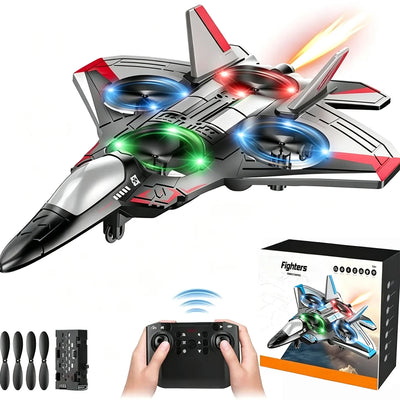 Remote-Controlled Jet 360-Degree Stunts & LED Lights Shock-Resistant