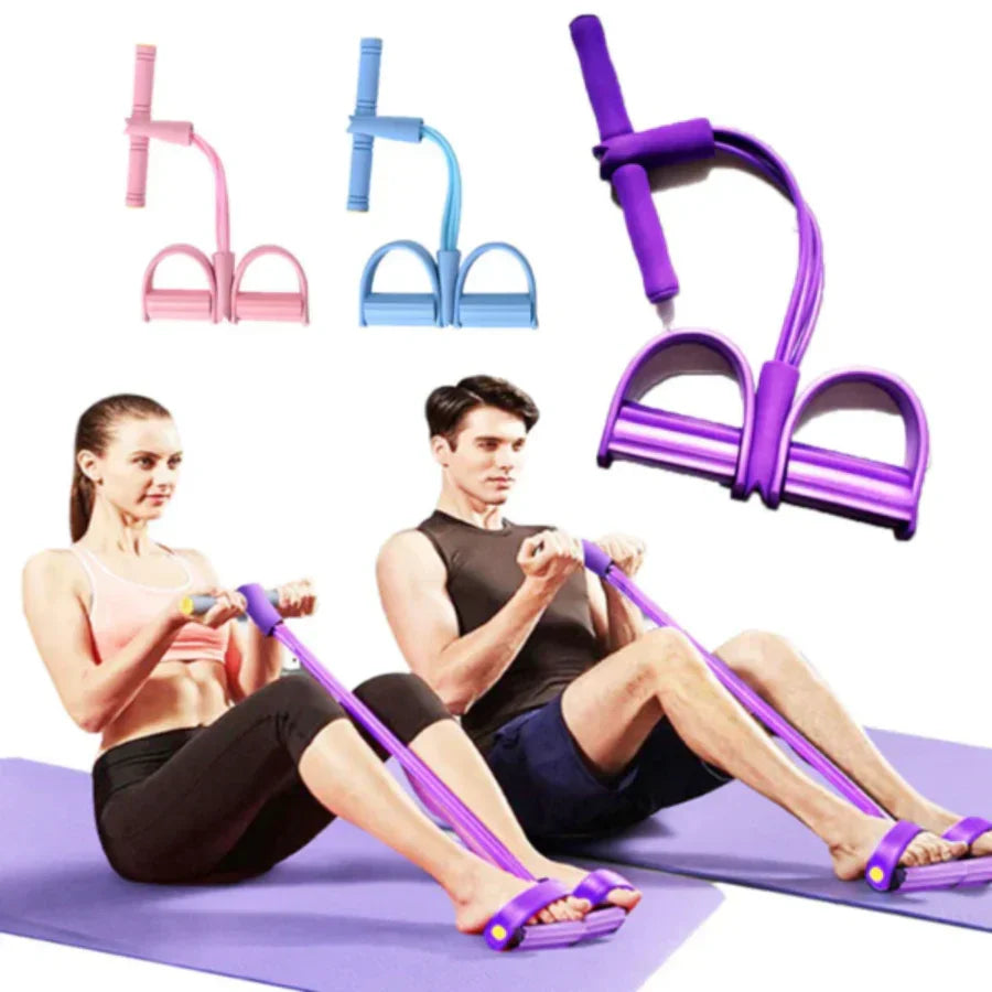 Resistance Bands TPE Thick Tubes & Non-Slip Foot Pedal