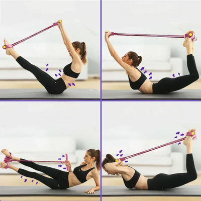 Resistance Bands TPE Thick Tubes & Non-Slip Foot Pedal