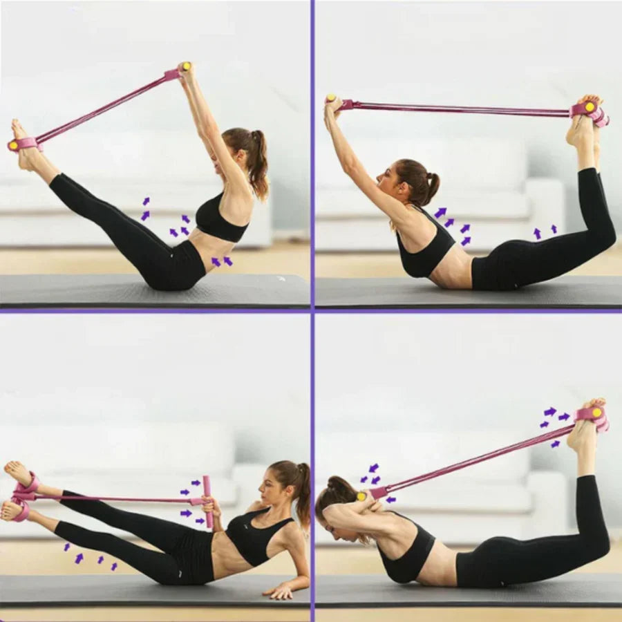 Resistance Bands TPE Thick Tubes & Non-Slip Foot Pedal