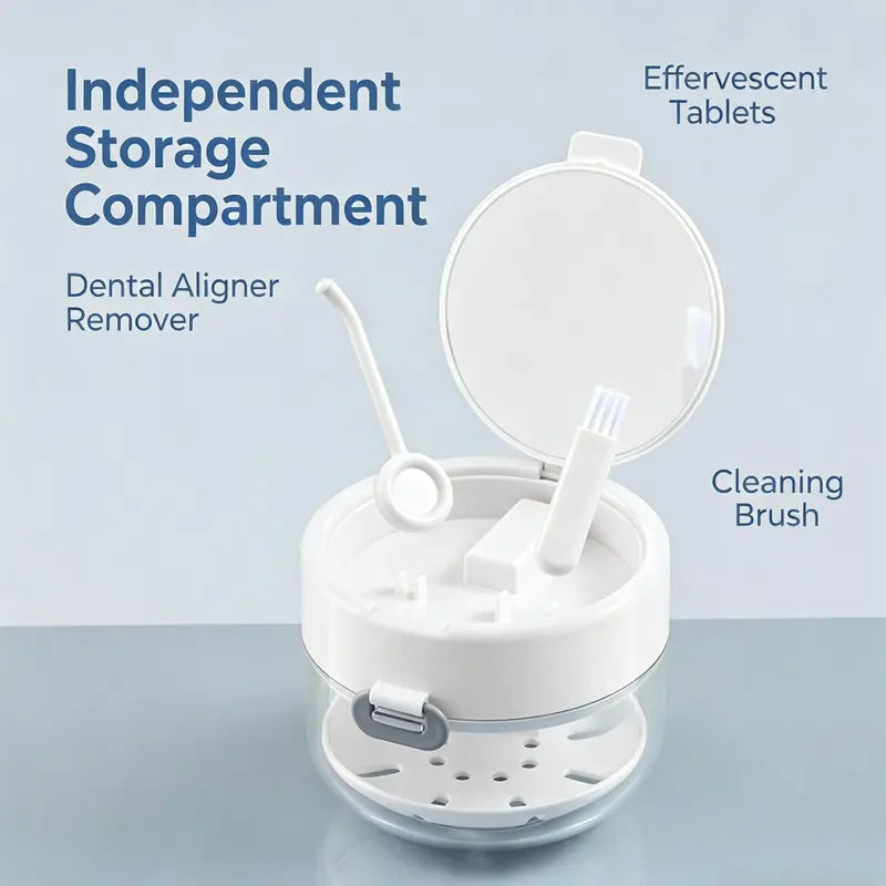 Retainer Case Leak-Proof Removable Drip Tray & Mirror
