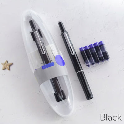 Retractable Pen Smooth Ink Refillable Stainless Steel Tip
