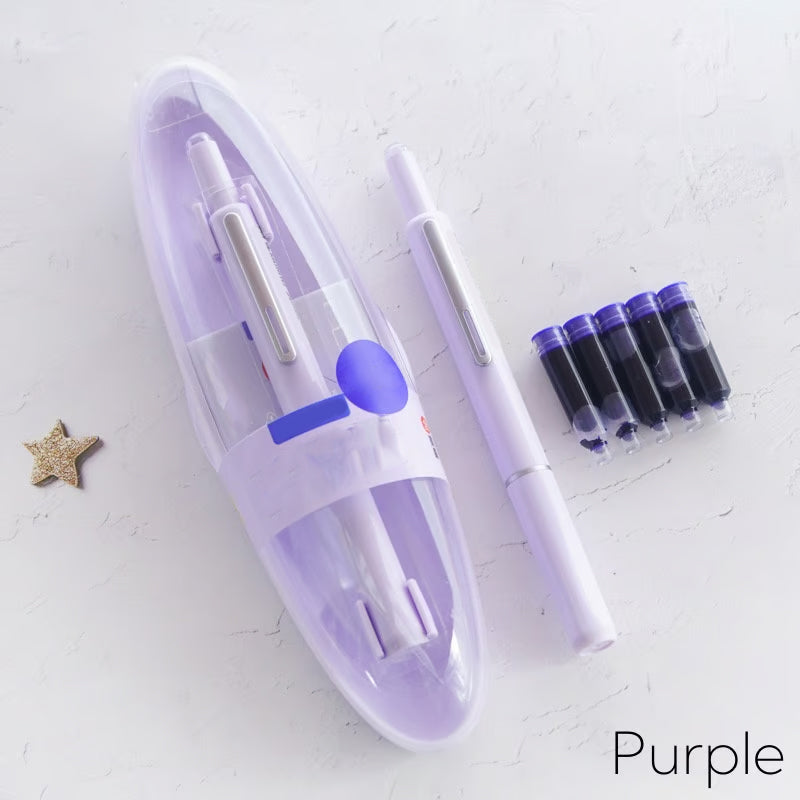 Retractable Pen Smooth Ink Refillable Stainless Steel Tip