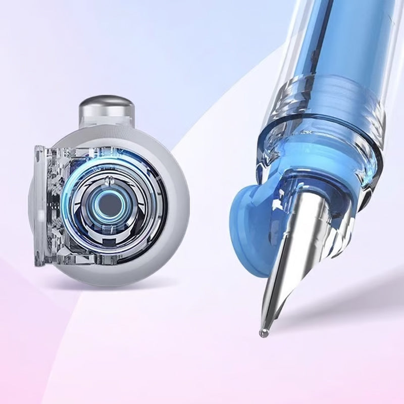 Retractable Pen Smooth Ink Refillable Stainless Steel Tip