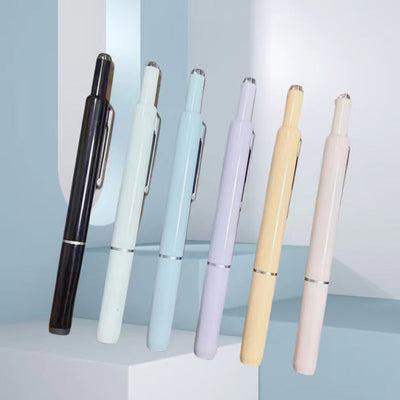 Retractable Pen Smooth Ink Refillable Stainless Steel Tip