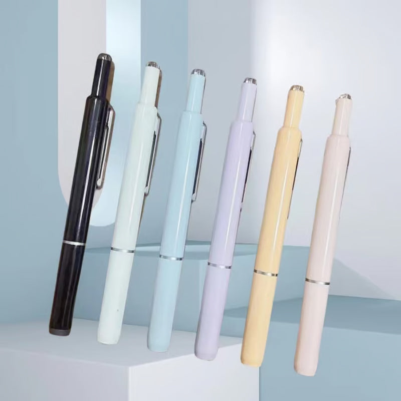 Retractable Pen Smooth Ink Refillable Stainless Steel Tip
