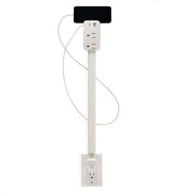 Retractable Power Outlet 30 Inch Cord USB-C Fast Charging