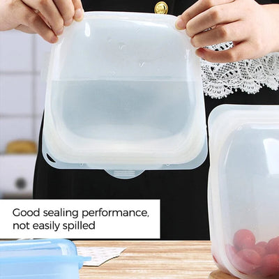 Reusable Silicone Bags Food-Grade Platinum Airtight 3-Pack