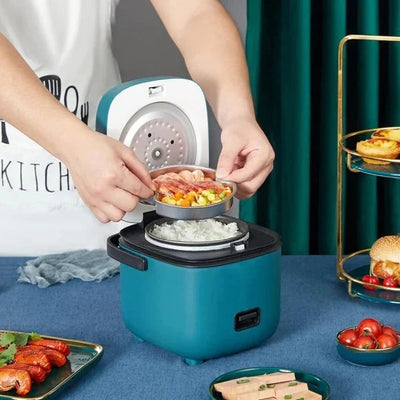 Rice Cooker Compact Nonstick With Steamer Tray