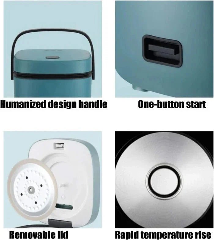 Rice Cooker Compact Nonstick With Steamer Tray