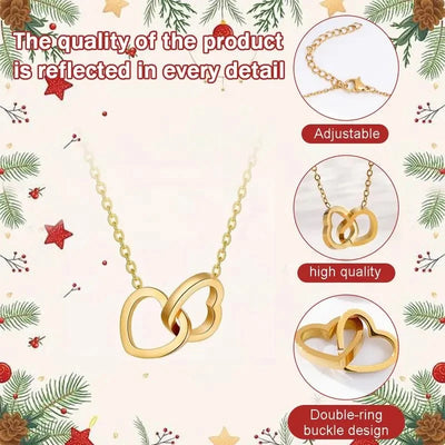 Ring And Necklace Set Rose Bear Heart Charms