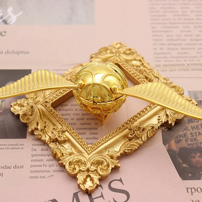 Ring Box Movable Wings Gold Finish