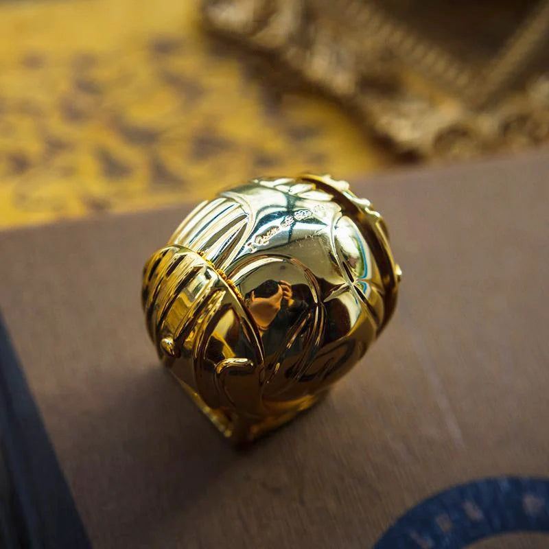 Ring Box Movable Wings Gold Finish